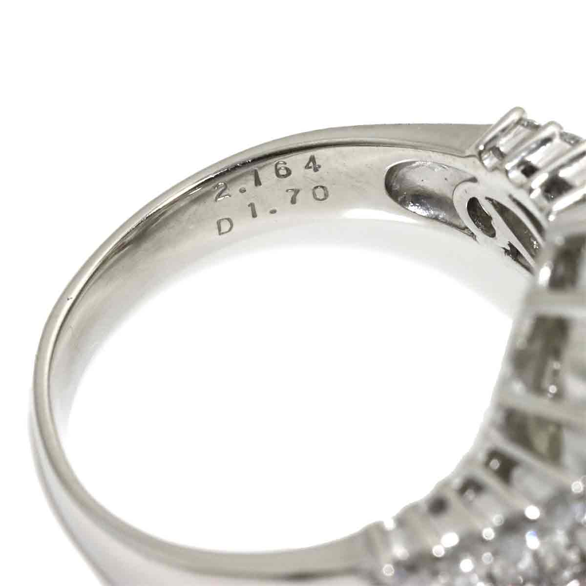 Diamond 2.164ct M/VS-1 1.70ct Ring Pt Platinum size5.75-6(US)
