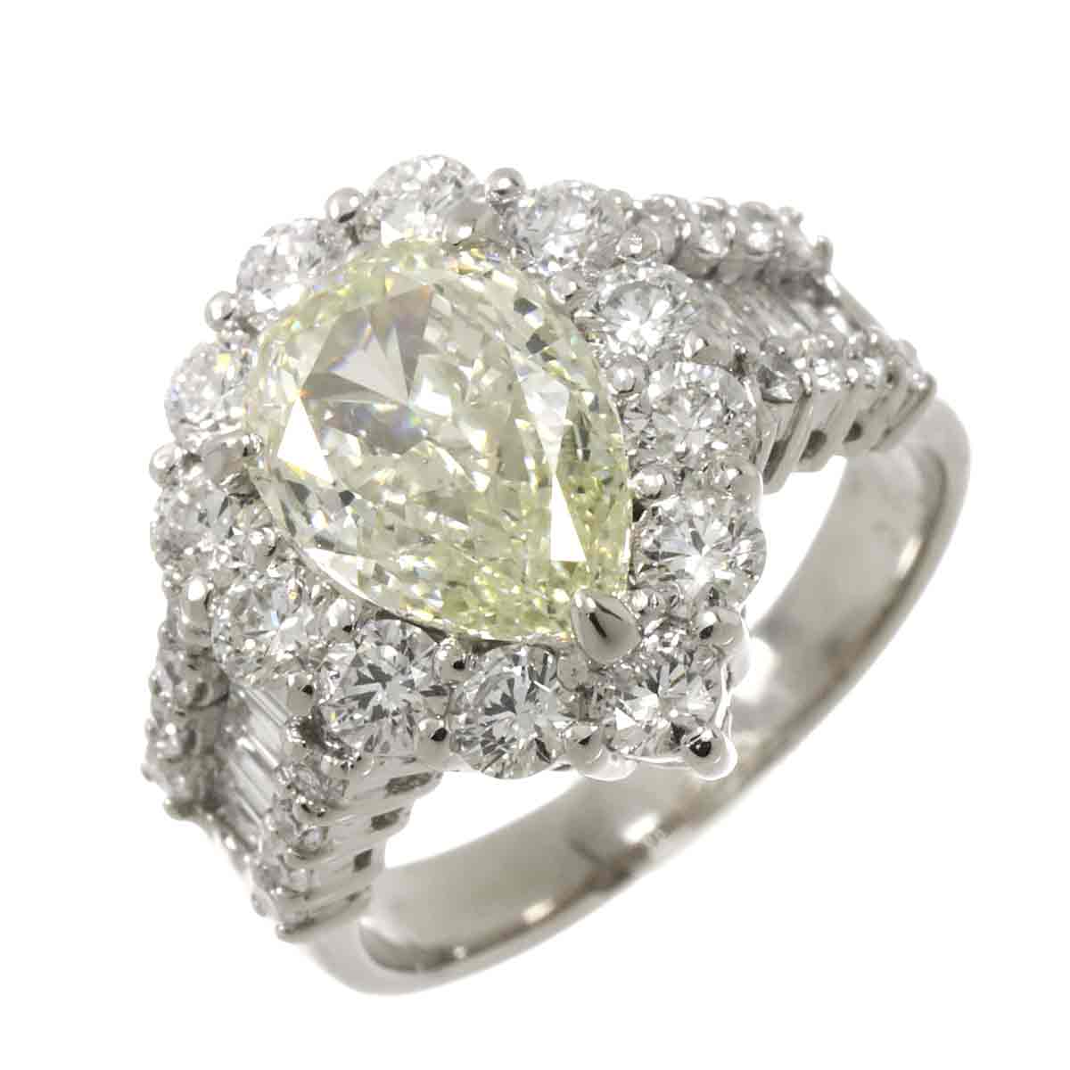 Diamond 2.164ct M/VS-1 1.70ct Ring Pt Platinum size5.75-6(US)