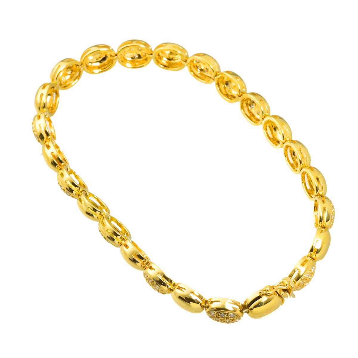 Diamond 0.955ct Bracelet K18 YG Yellow Gold 750