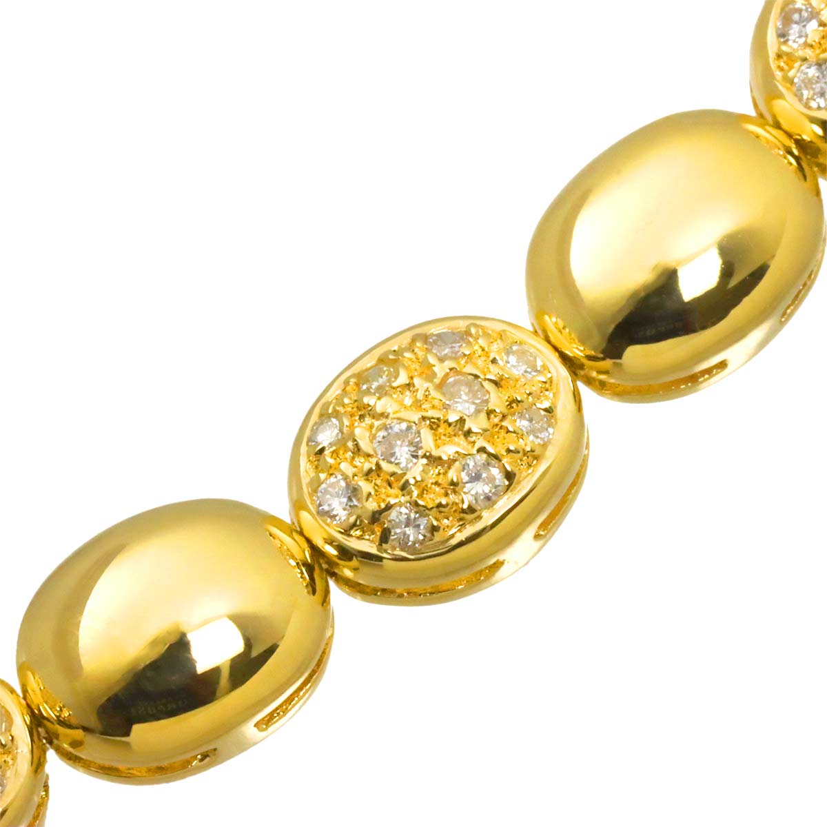 Diamond 0.955ct Bracelet K18 YG Yellow Gold 750