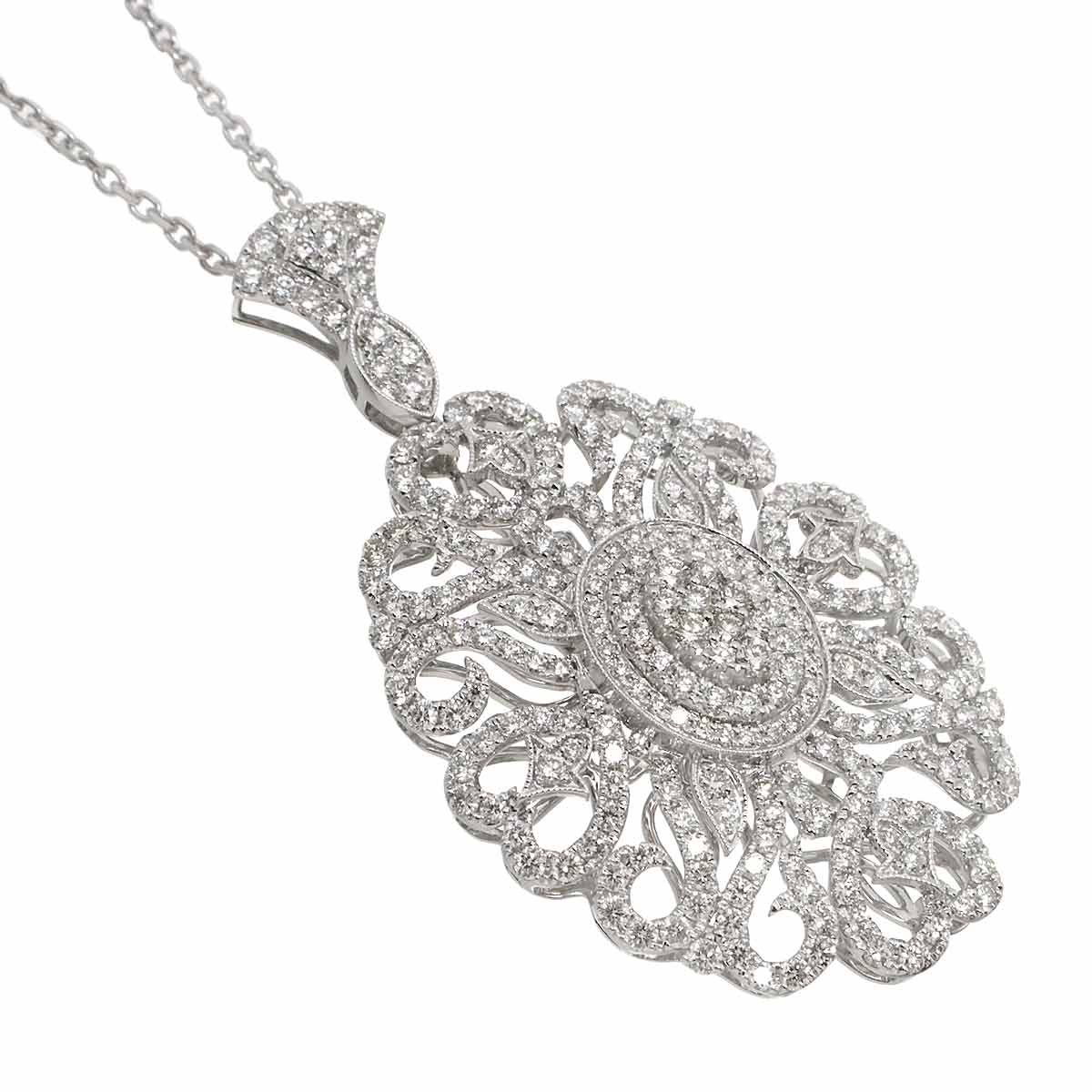 Diamond 5.10ct Necklace 18K WG White Gold 750