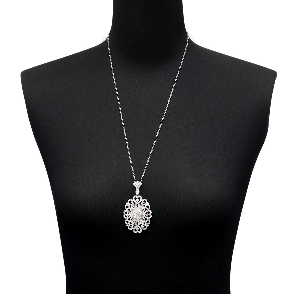 Diamond 5.10ct Necklace 18K WG White Gold 750