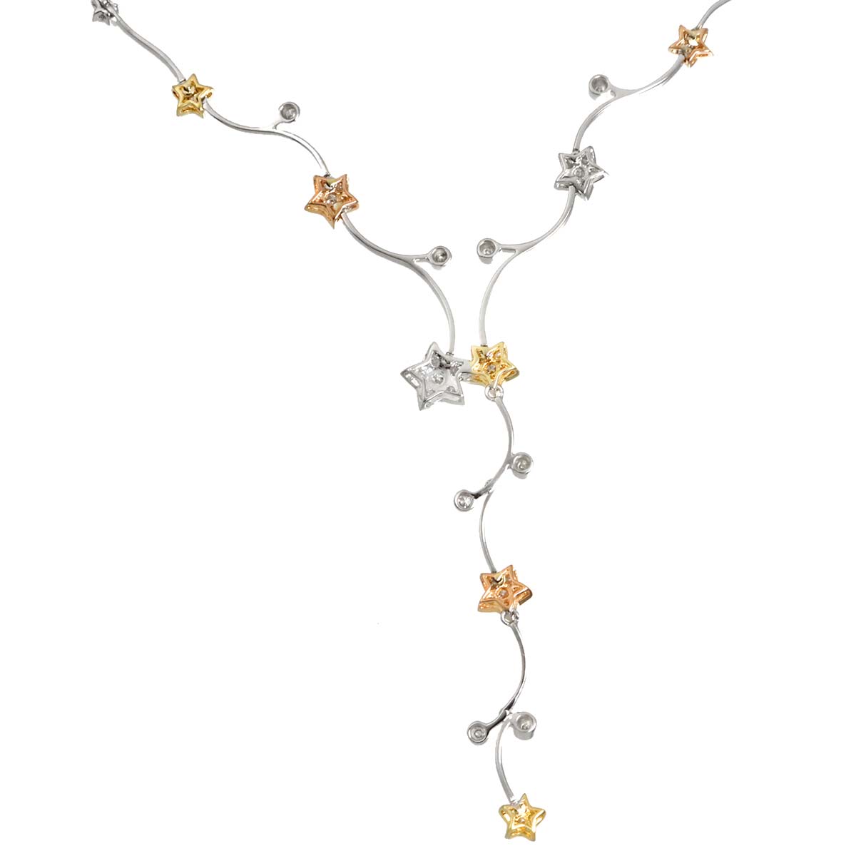 Diamond 1.05ct Necklace 18K K18 WG PG YG Pink Gold 750