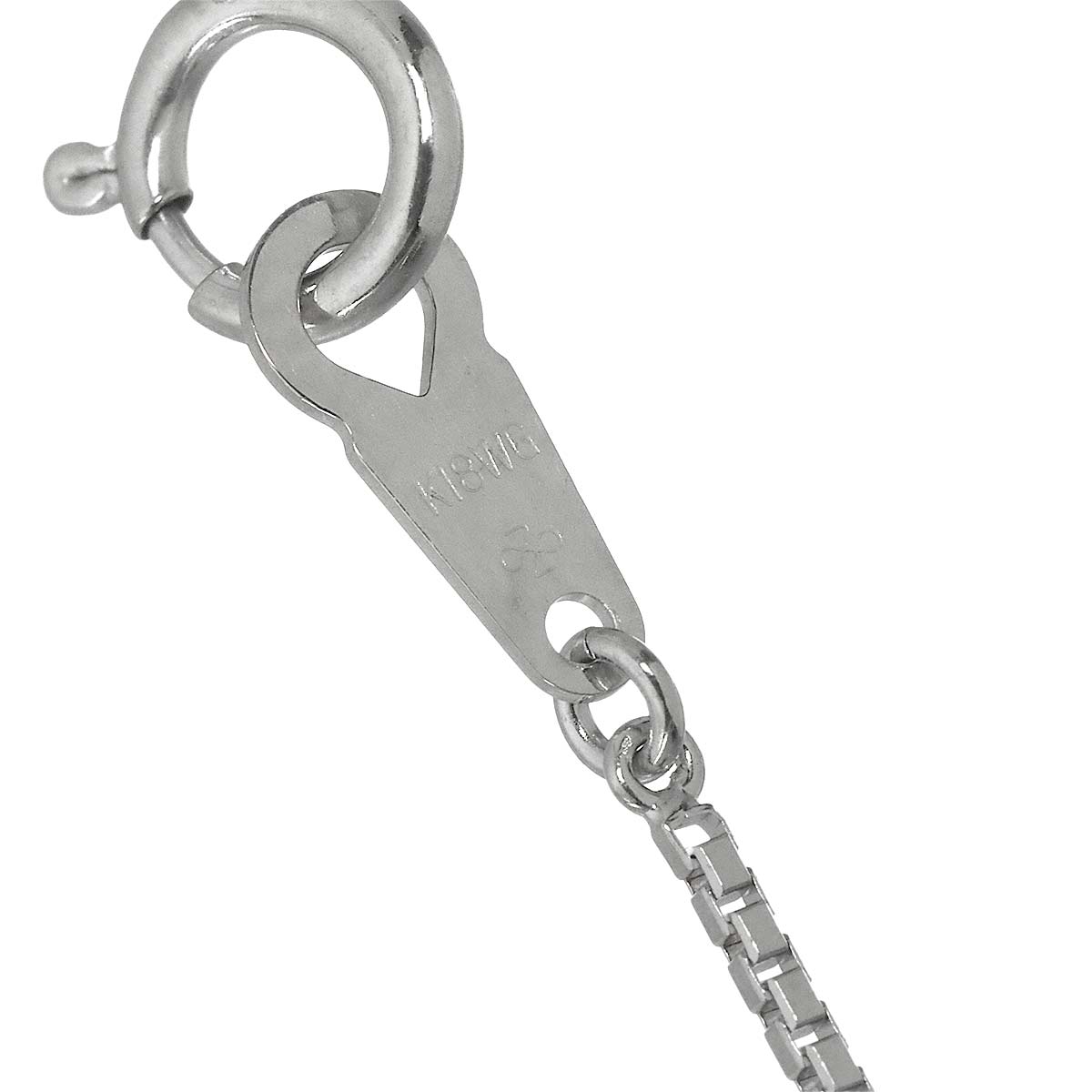 Heart Motif Diamond 0.51ct Necklace 18K WG 750