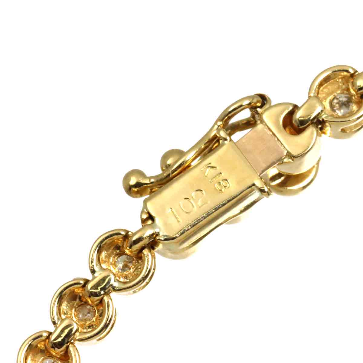 Diamond 1.02ct Bracelet K18 YG Yellow Gold 750