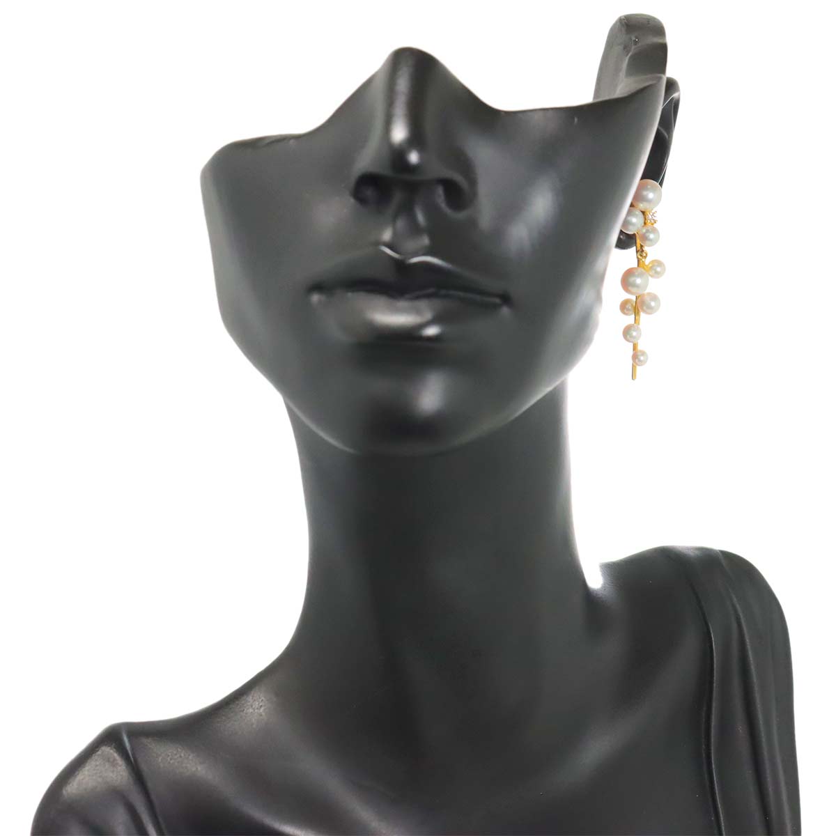 Akoya Pearl 6.1-3.5mm Diamond 0.05ct Earrings 18K YG 750