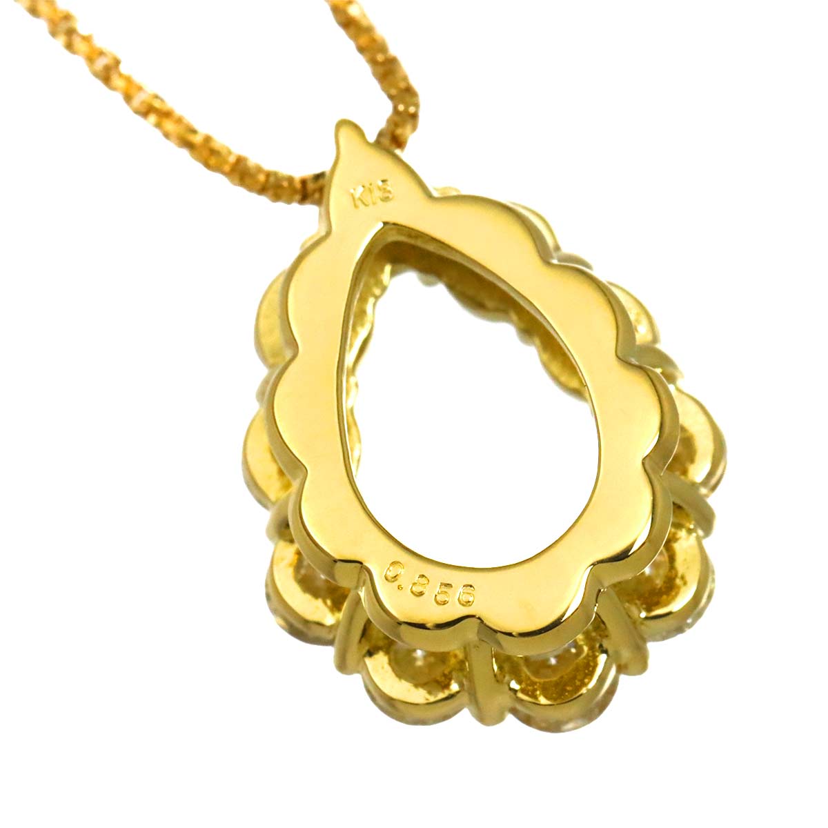 Diamond 0.856ct Necklace 18K YG Yellow Gold 750