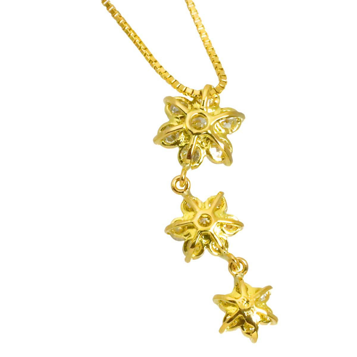 Diamond 1.00ct Necklace 18K YG Yellow Gold 750