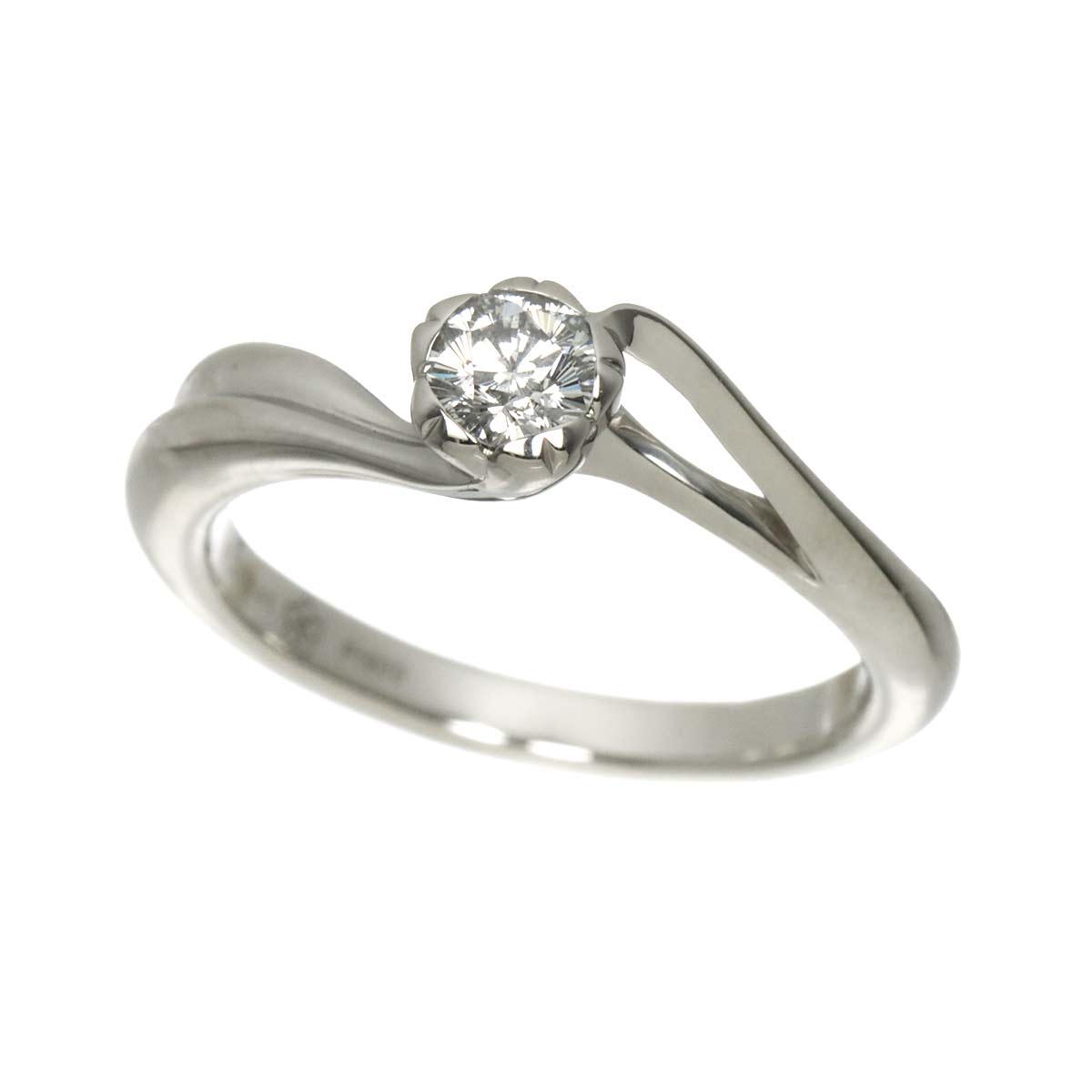 Diamond 0.208ct E/IF Ring Pt Platinum size4-4.5(US)