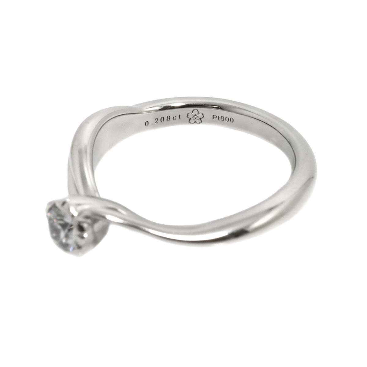 Diamond 0.208ct E/IF Ring Pt Platinum size4-4.5(US)