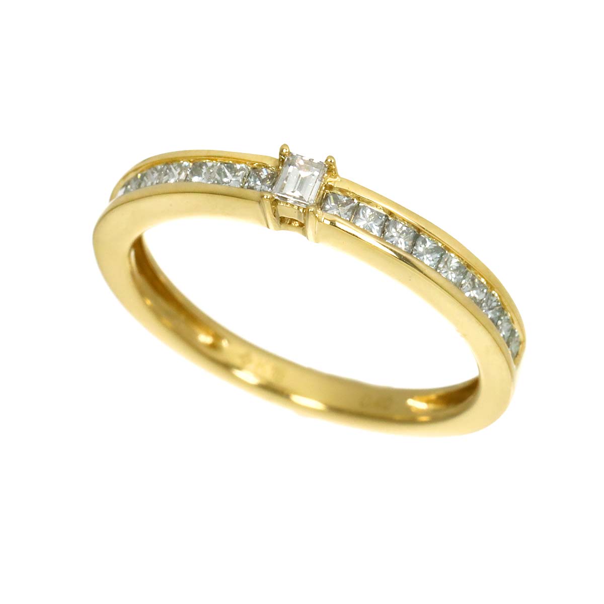 Diamond 0.40ct Ring 18K YG Yellow Gold 750 Size5.5-5.75(US)