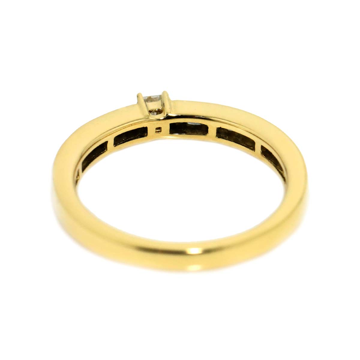 Diamond 0.40ct Ring 18K YG Yellow Gold 750 Size5.5-5.75(US)