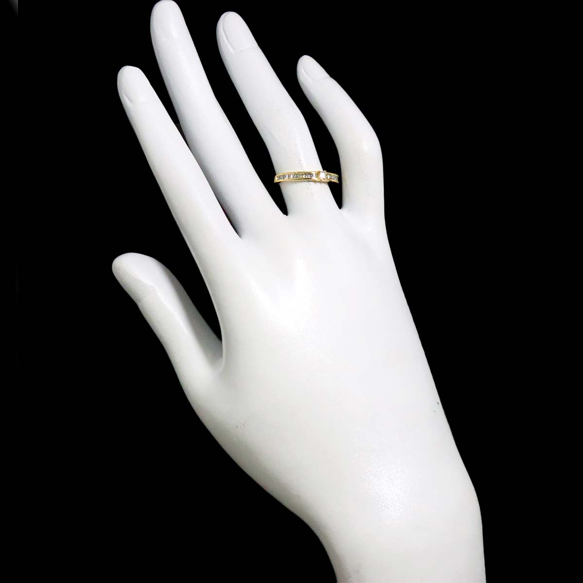 Diamond 0.40ct Ring 18K YG Yellow Gold 750 Size5.5-5.75(US)