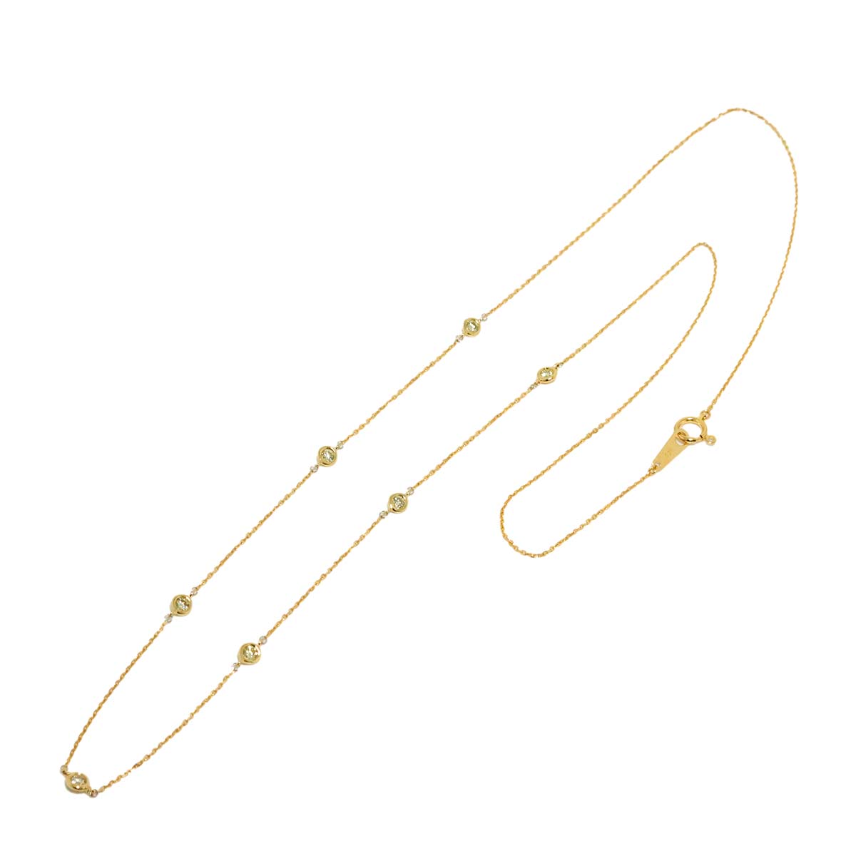 Diamond 0.35ct Necklace 18K YG Yellow Gold 750