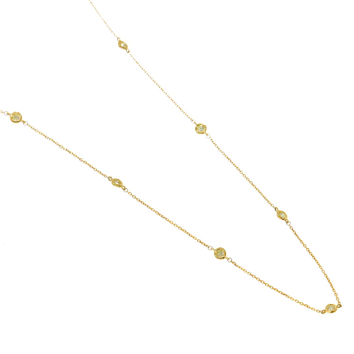 Diamond 0.35ct Necklace 18K YG Yellow Gold 750