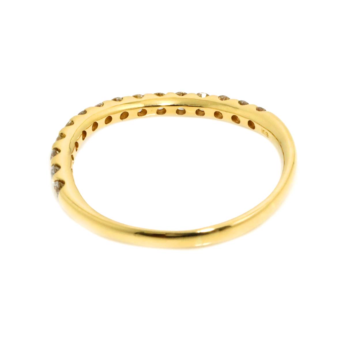 Diamond 0.50ct Ring 18K YG Yellow Gold 750 Size8.75(US)