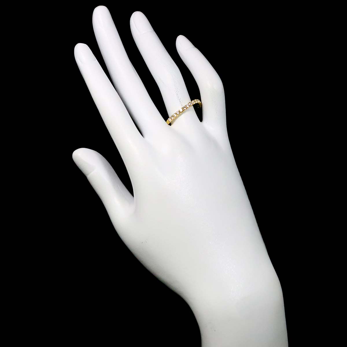 Diamond 0.50ct Ring 18K YG Yellow Gold 750 Size8.75(US)