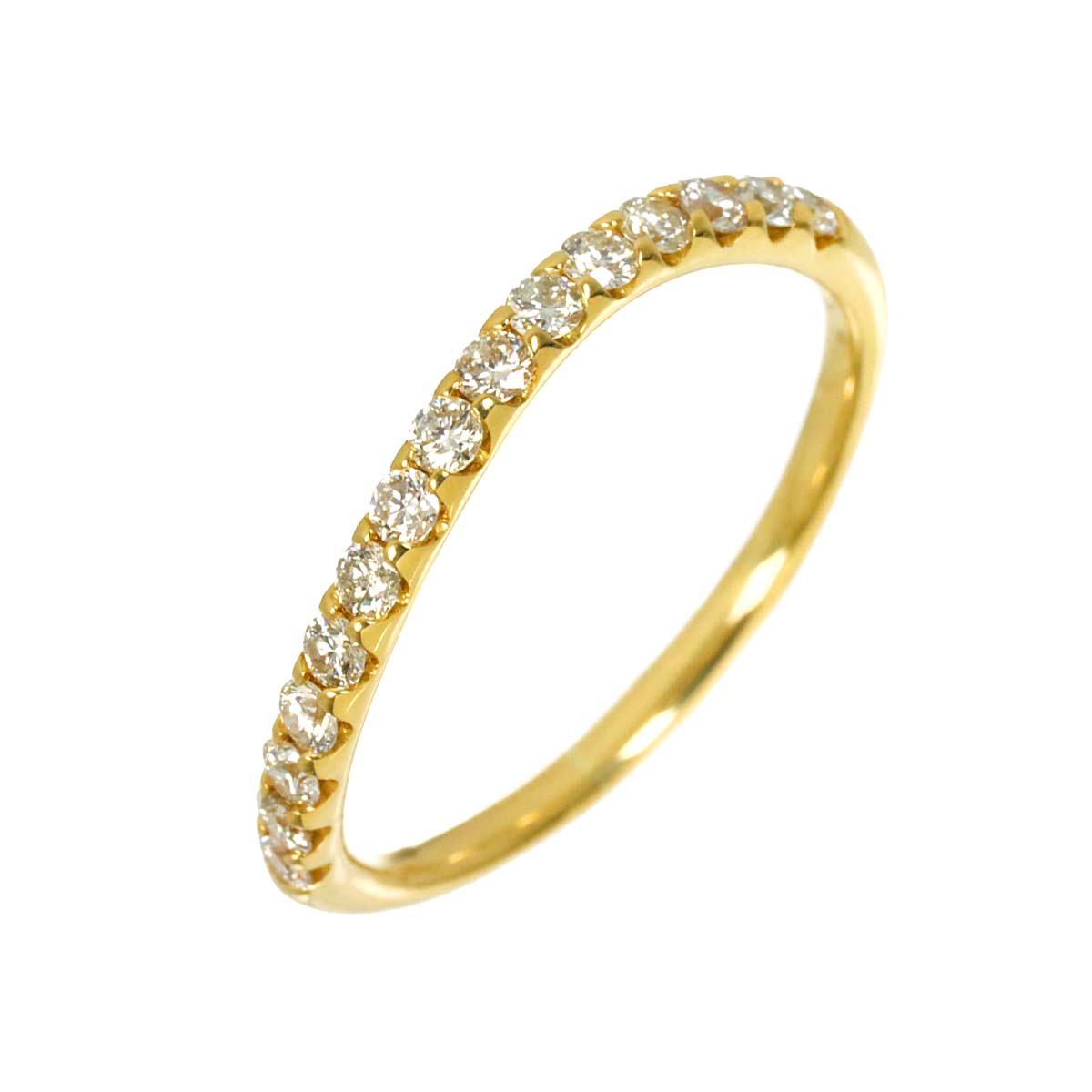 Diamond 0.50ct Ring 18K YG Yellow Gold 750 Size8.75(US)