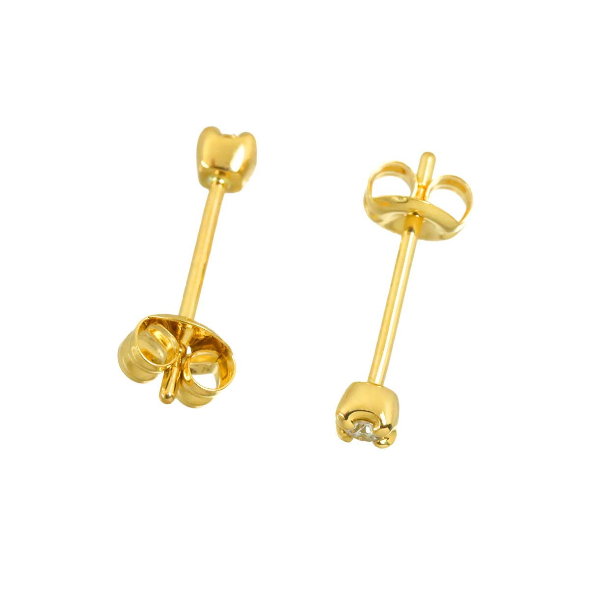 Diamond 0.01/0.01ct Earrings Pierced 18K YG 750