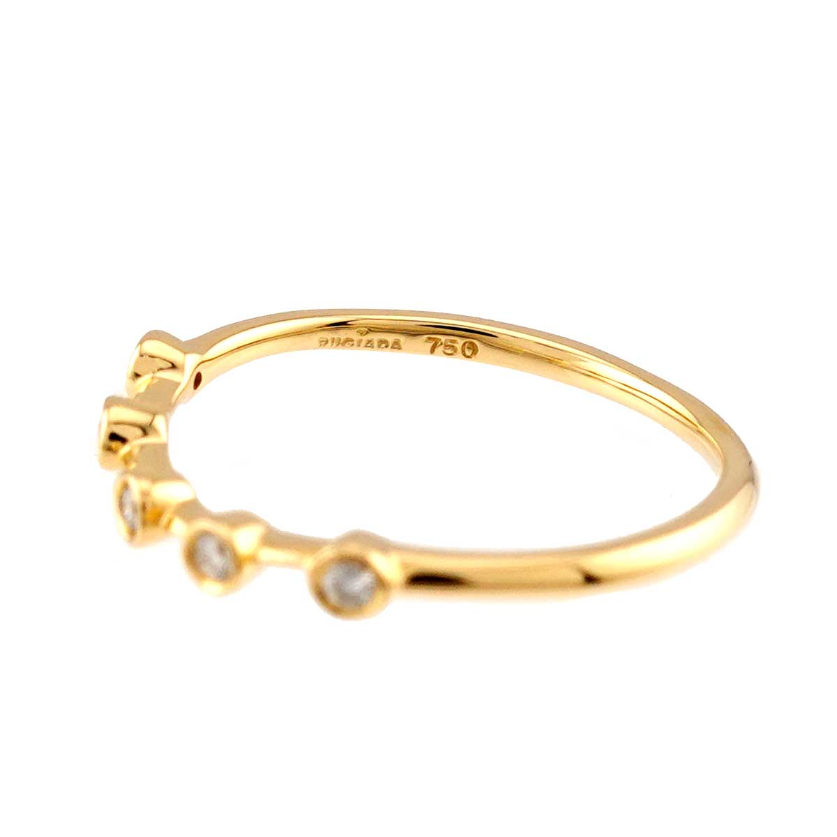 Diamond Ring 18K YG 750 Size5.5-5.75(US)