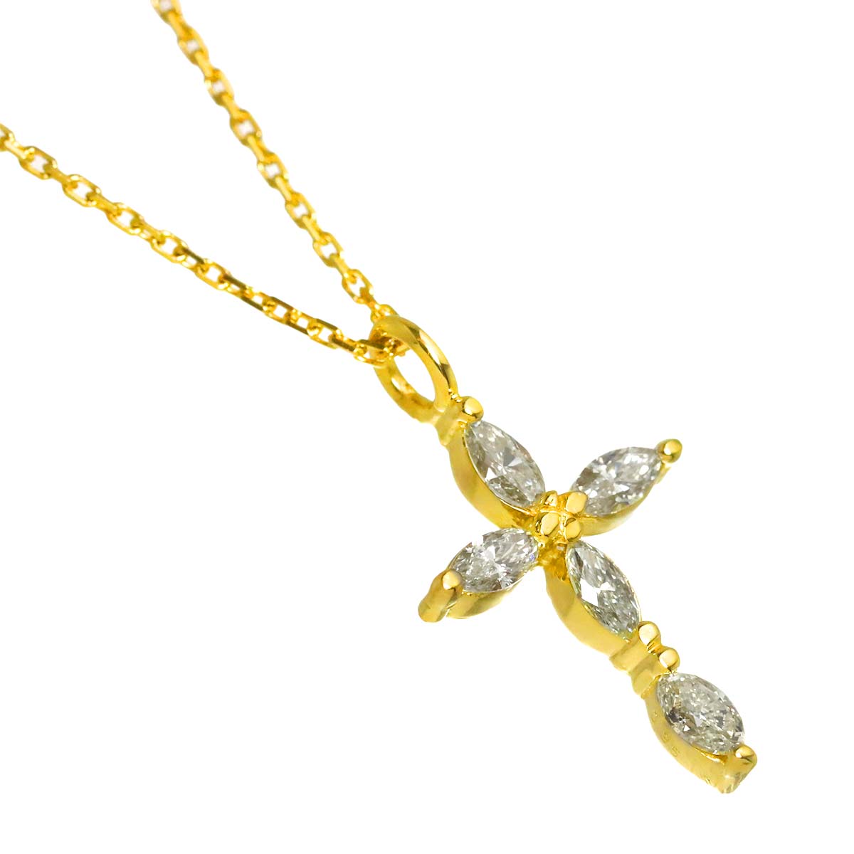 Diamond 0.35ct Necklace 18K YG Yellow Gold 750
