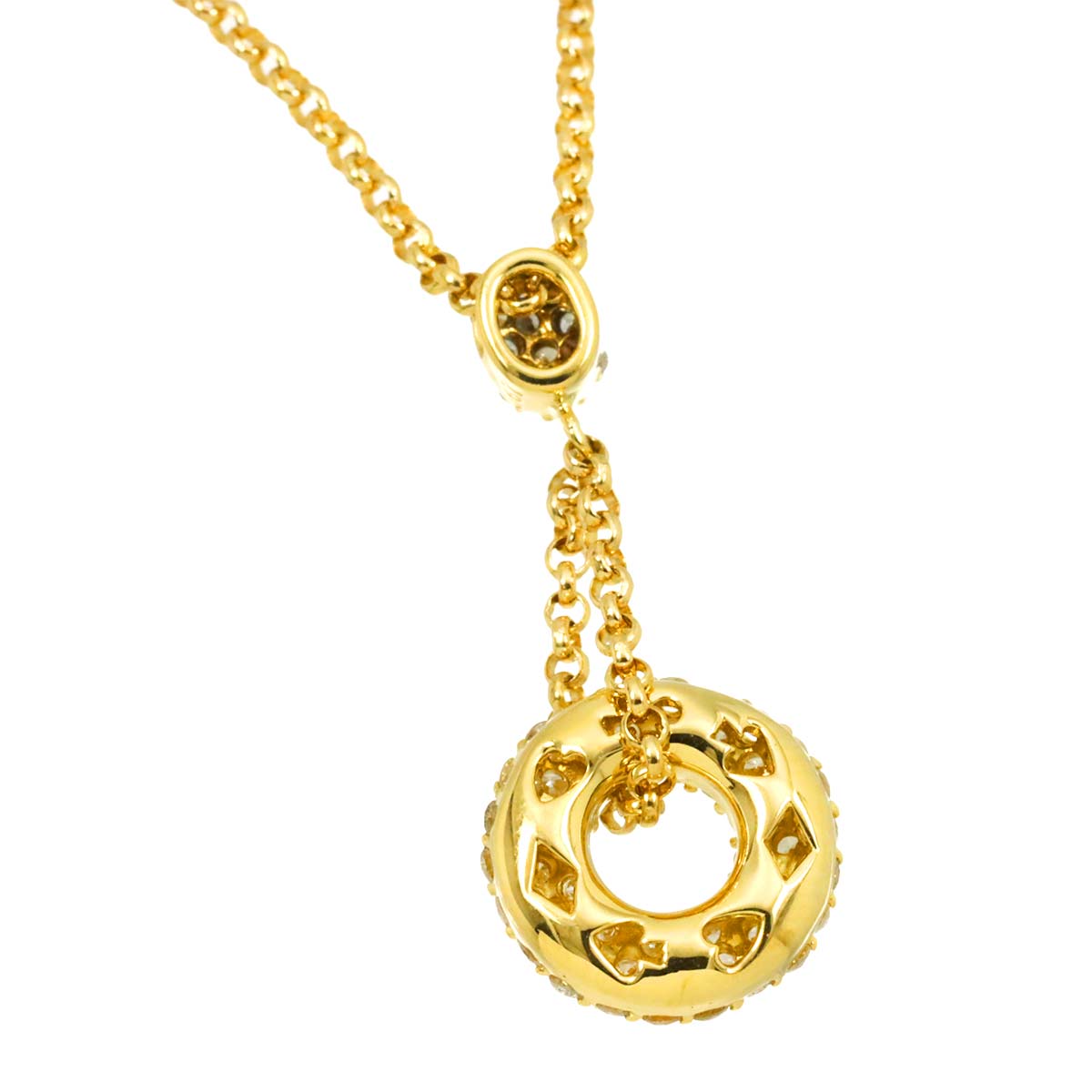 Diamond 0.67ct Necklace 18K YG Yellow Gold 750