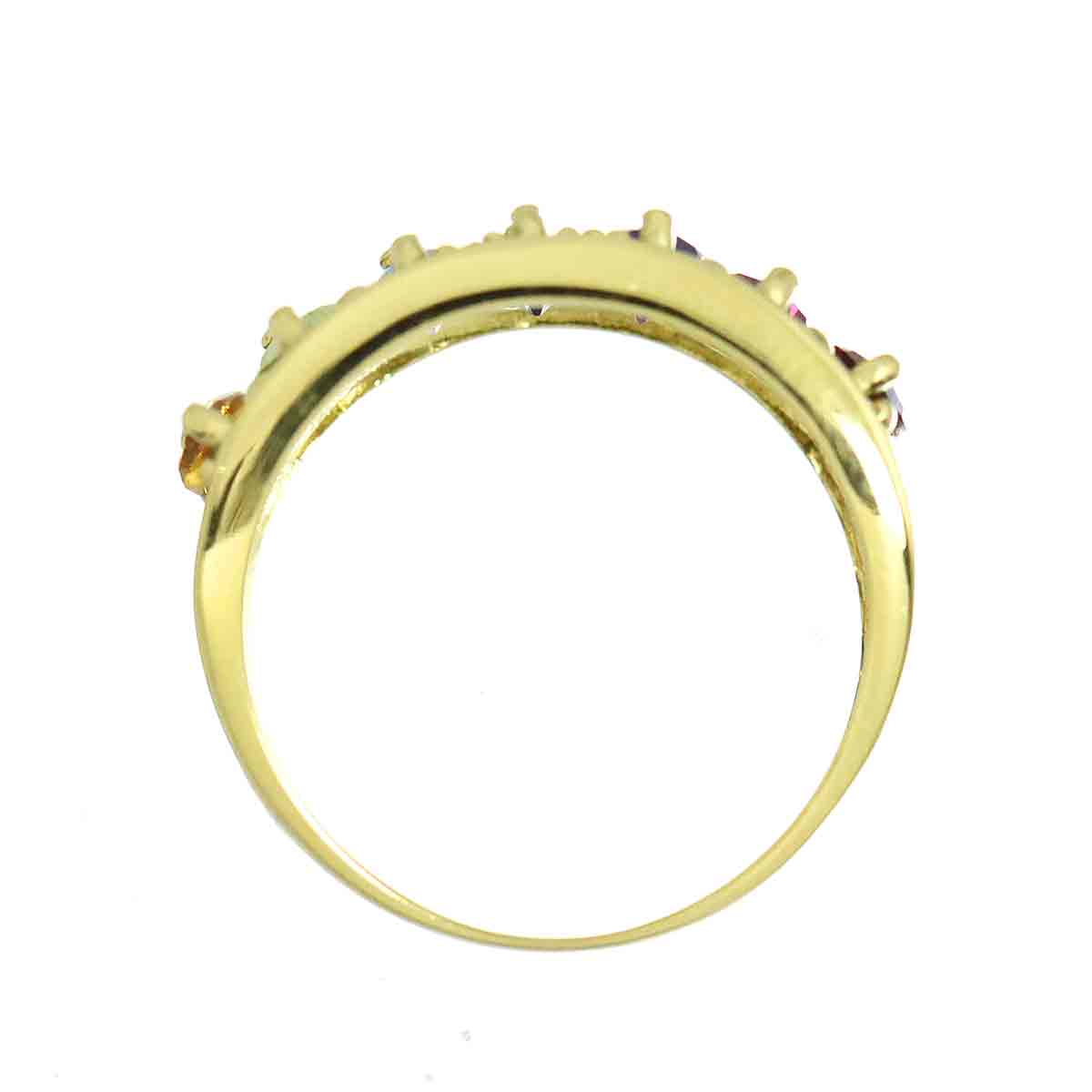 Multi Stone Diamond 0.03ct Ring 18K YG 750 Size5.25-5.5(US)