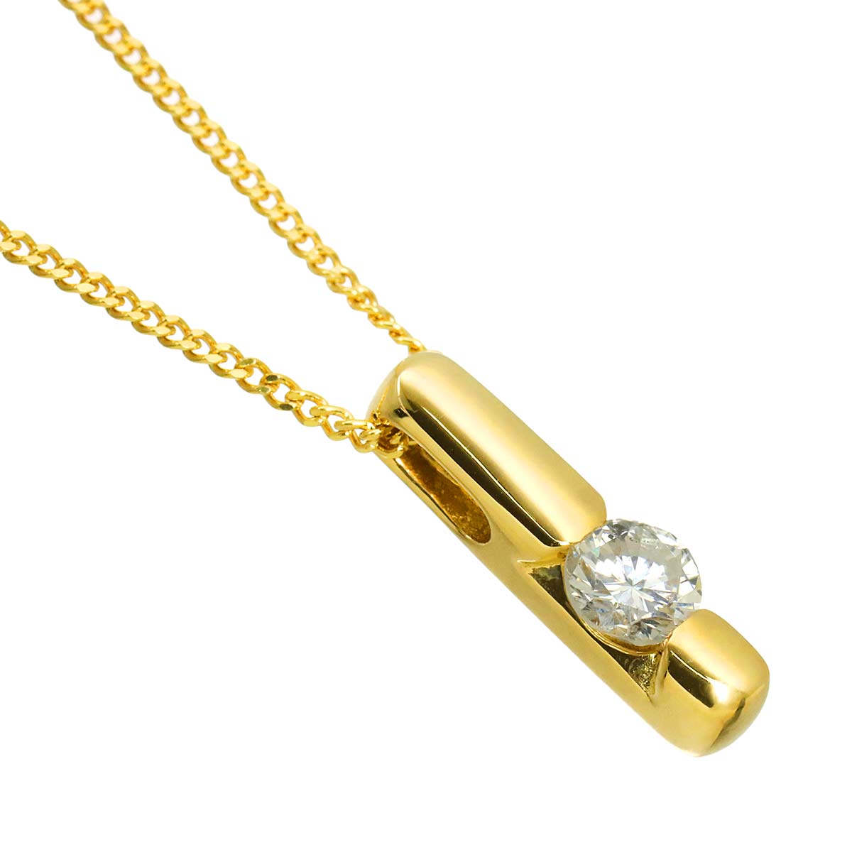 Diamond 0.41ct Necklace 18K YG Yellow Gold 750