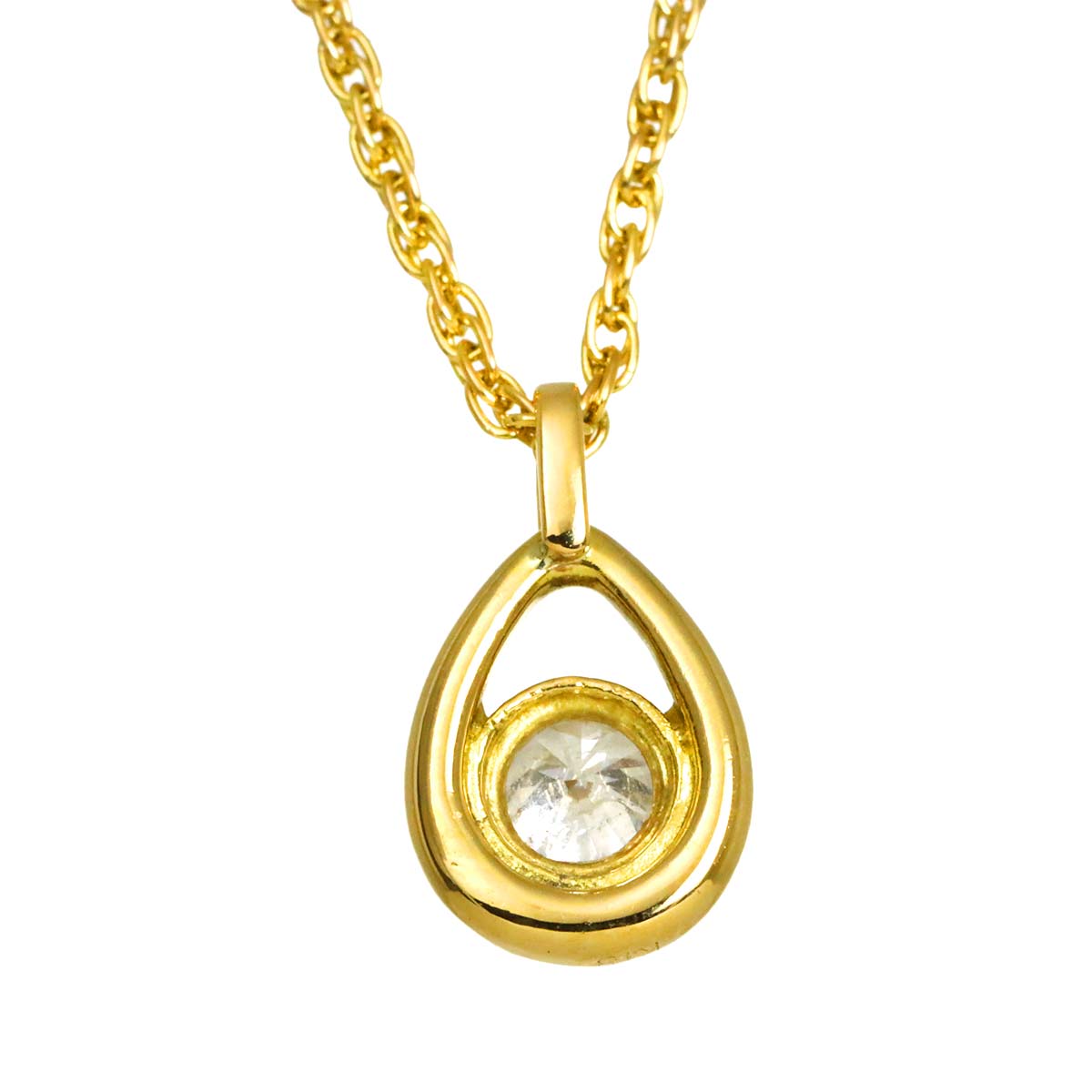 Diamond 0.33ct Necklace 18K YG Yellow Gold 750