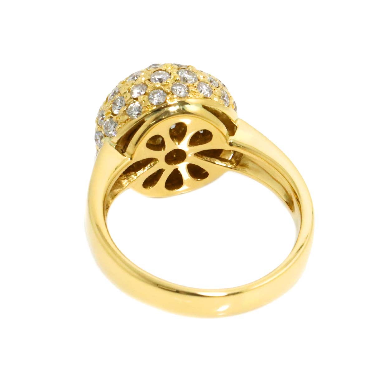 Diamond 1.75ct Ring 18K YG Yellow Gold 750 size5.25(US)