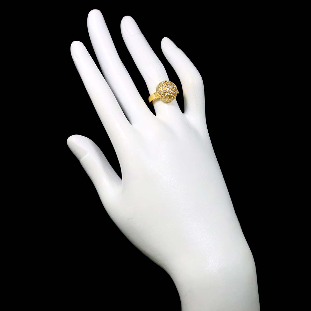 Diamond 1.75ct Ring 18K YG Yellow Gold 750 size5.25(US)