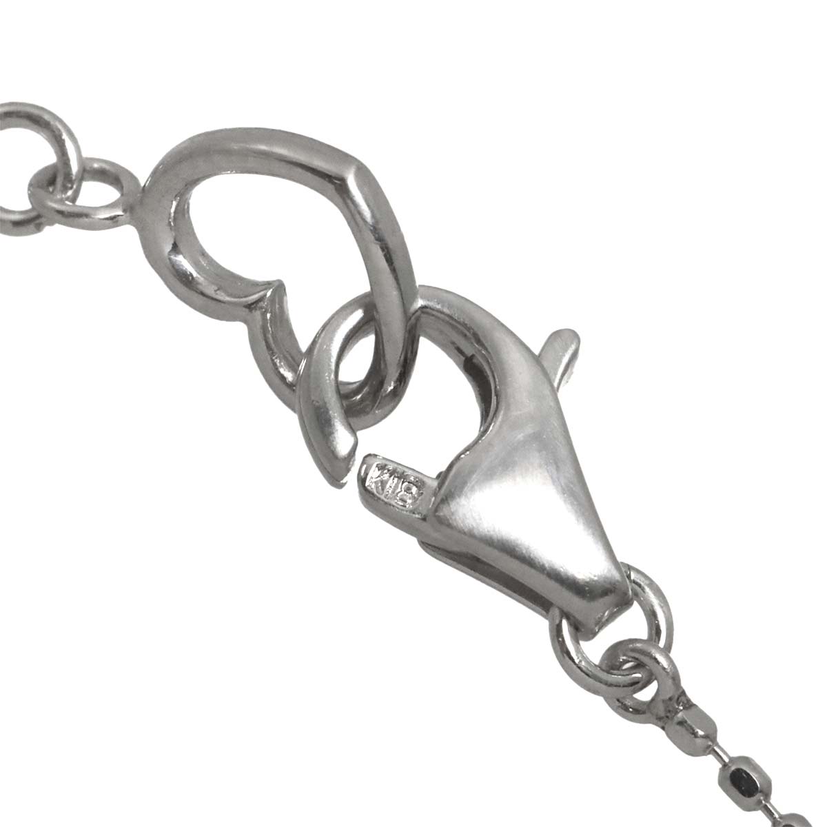 Cross Motif Diamond 0.13ct Necklace 18K White Gold 750
