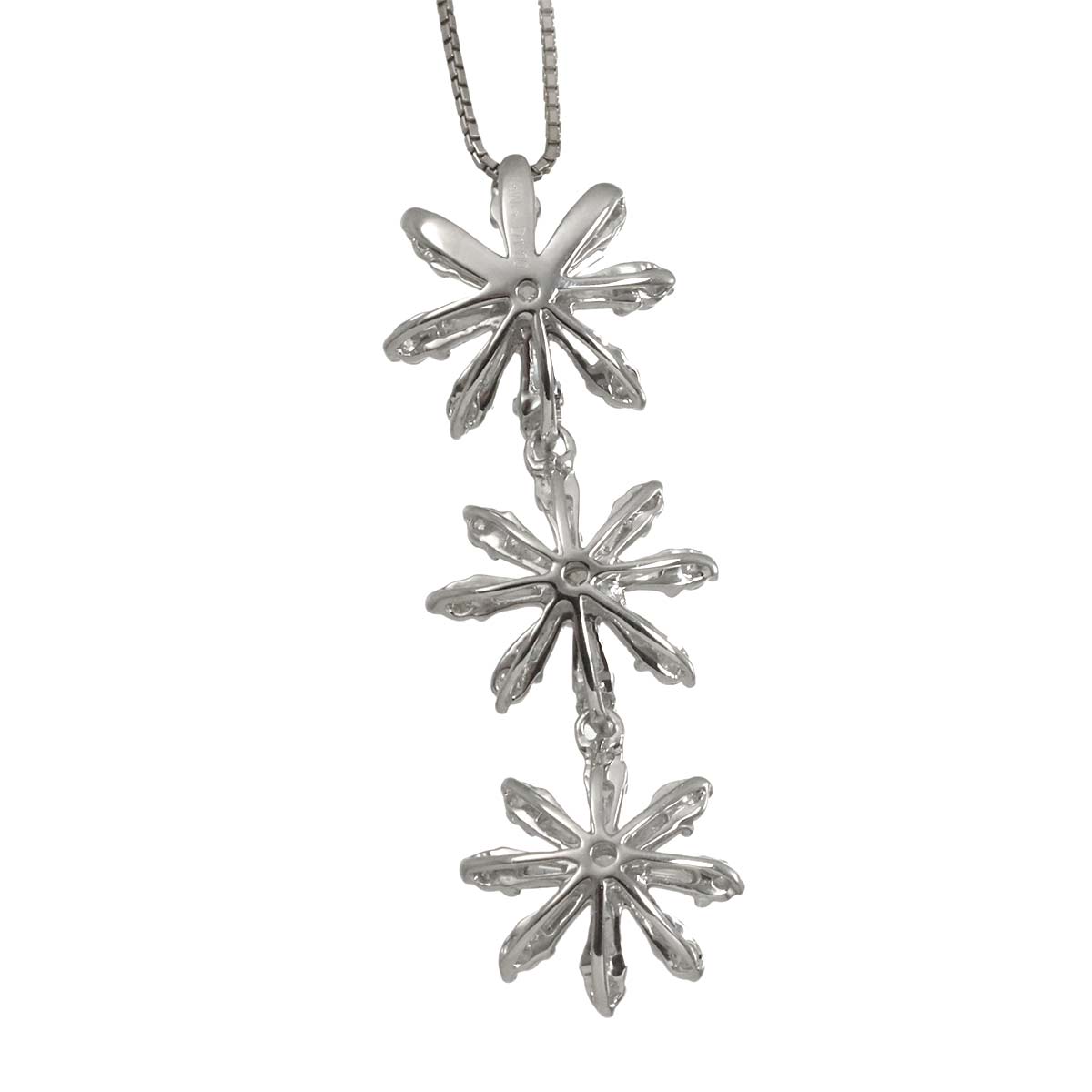 Diamond 1.00ct Necklace 18K WG White Gold 750