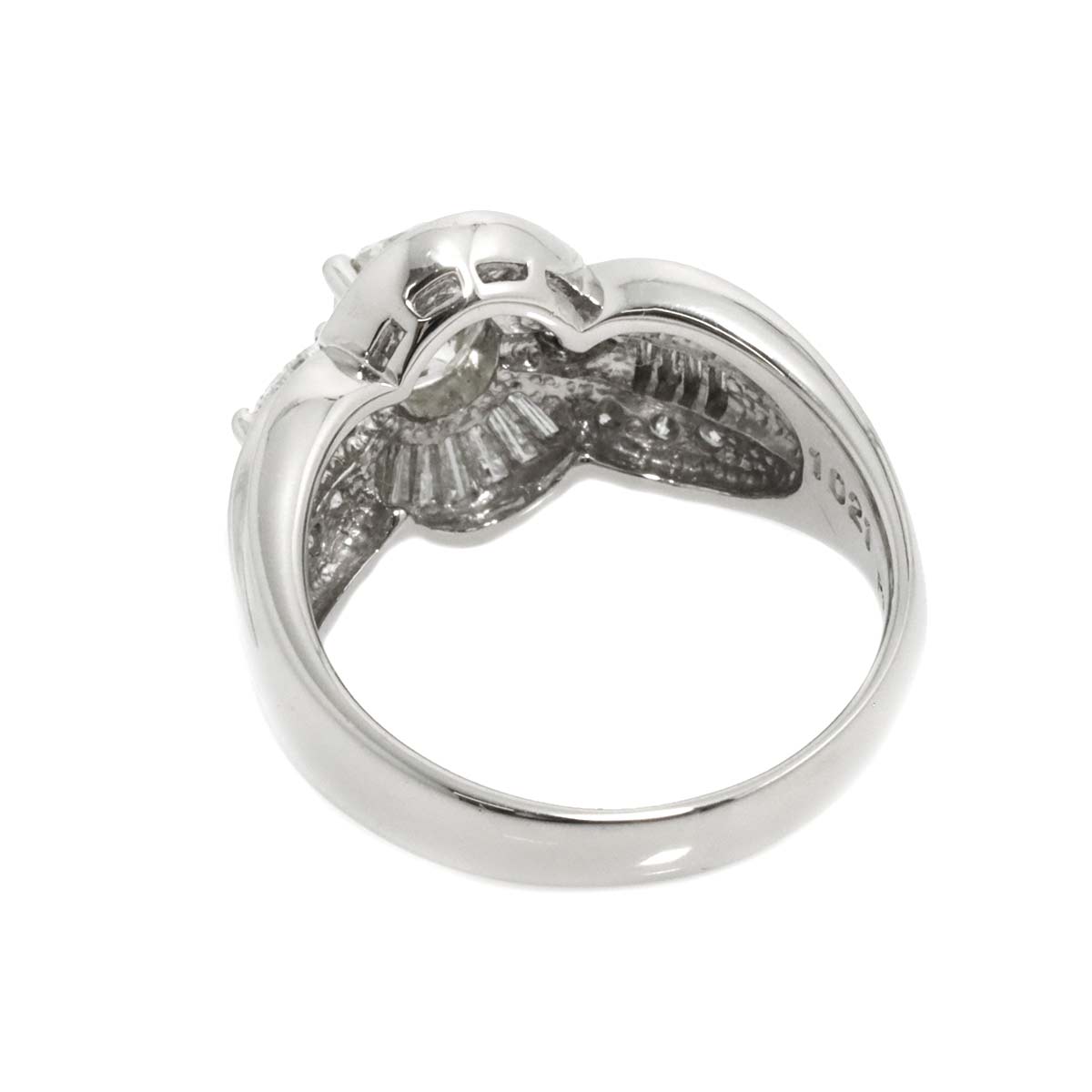 Diamond 0.90ct/1.021ct Ring Pt Platinum size6.75(US)