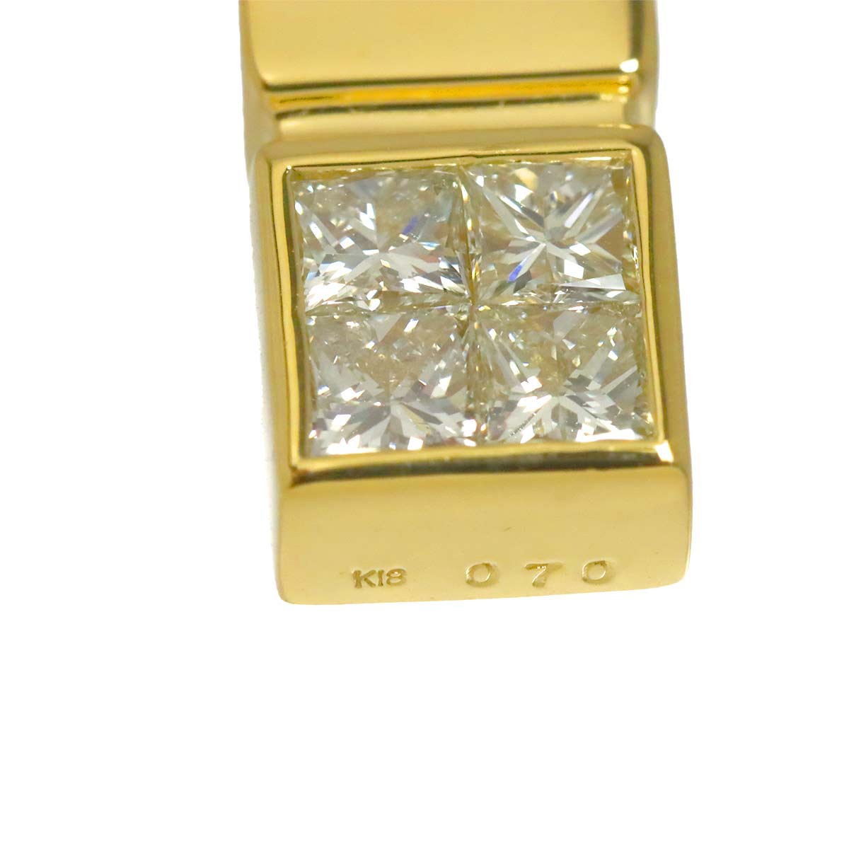 Diamond 0.70ct Necklace 18K K18 YG Yellow Gold 750