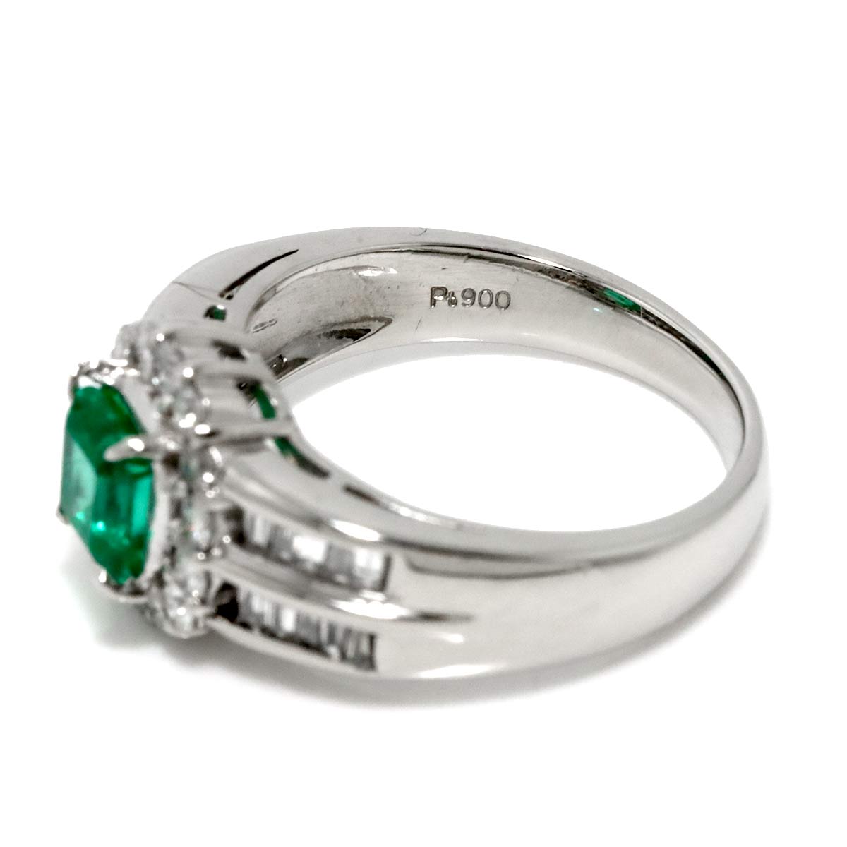 Emerald 0.83ct Diamond 0.67ct Ring Pt Platinum size5.5-5.75(US)