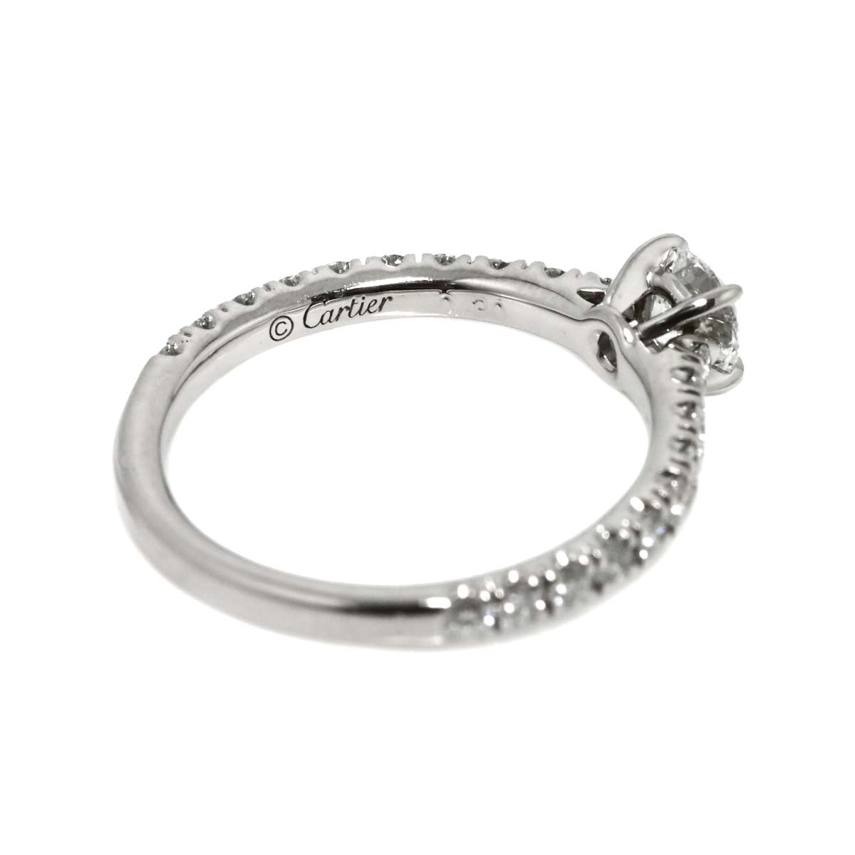 ETINCELLE Half Diamond 0.30ct Ring Pt size47 4(US)