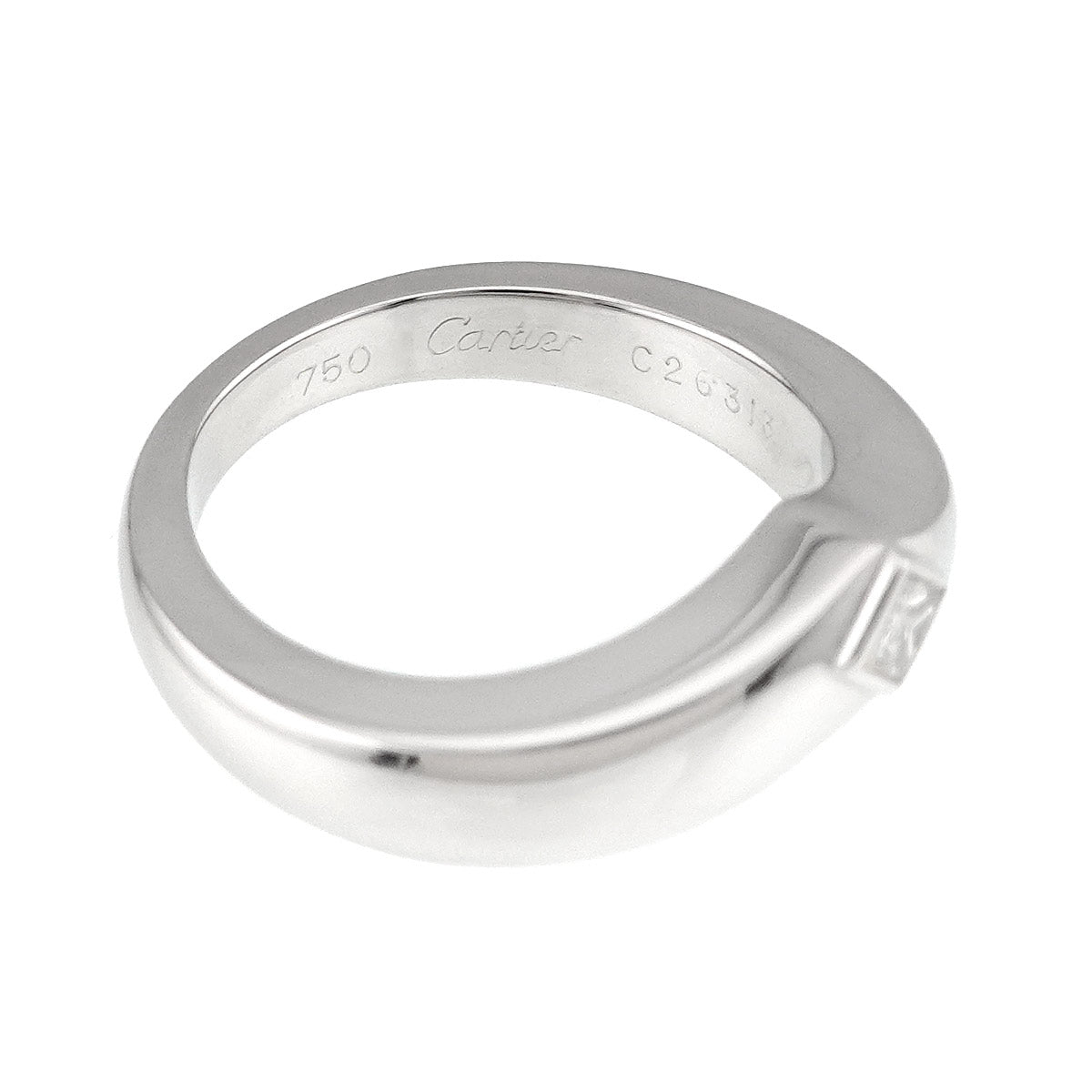 Diamond Ring 18K White Gold 750 size53 6.25-6.5(US)