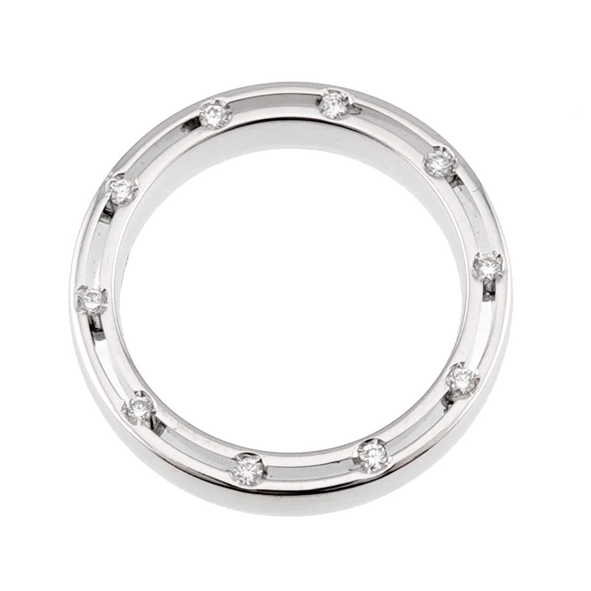 D-SIDE Diamond 20P Ring 18K White Gold 750 size5.25(US)