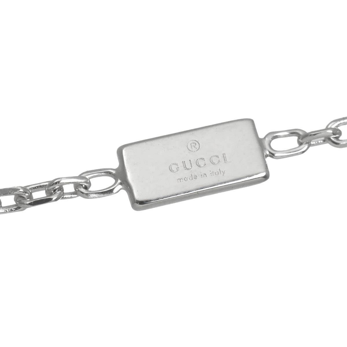 G Cube Amethyst Necklace 18K White Gold 750