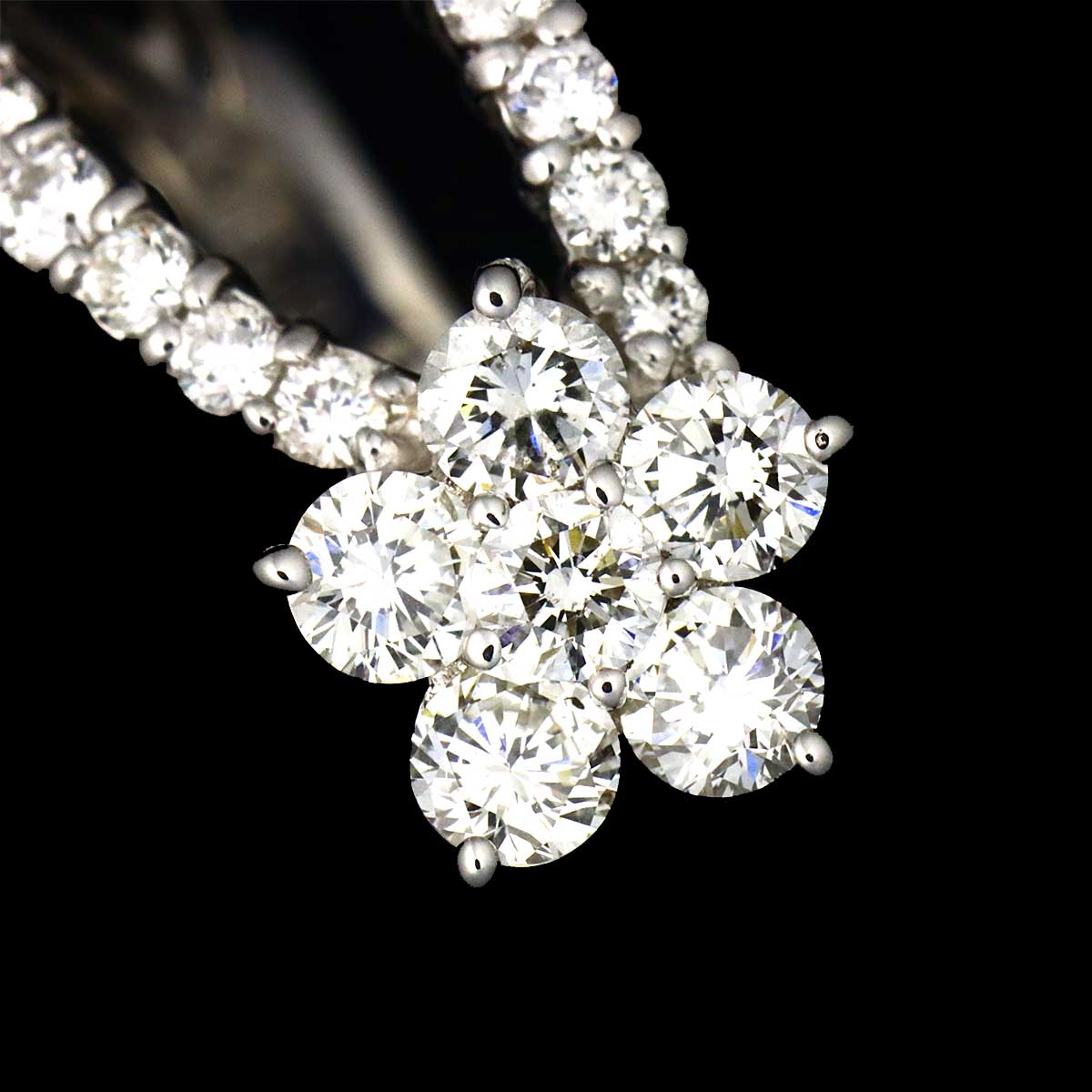 Diamond 0.90ct Ring 18K WG 750 Size3.25(US)
