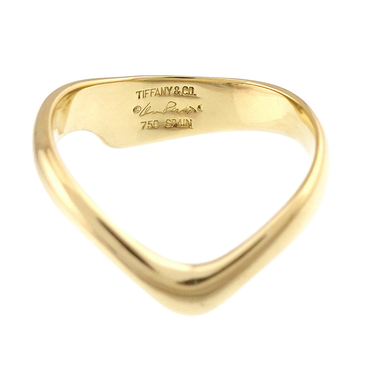 Open Heart Ring 18K YG 750 Size6(US)
