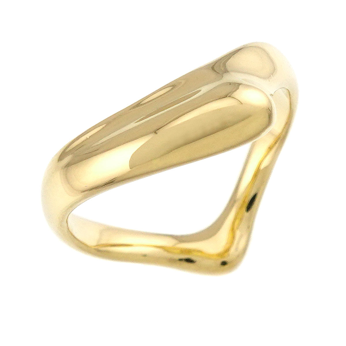 Open Heart Ring 18K YG 750 Size6(US)