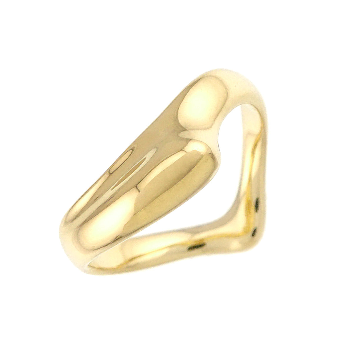 Open Heart Ring 18K YG 750 Size6(US)