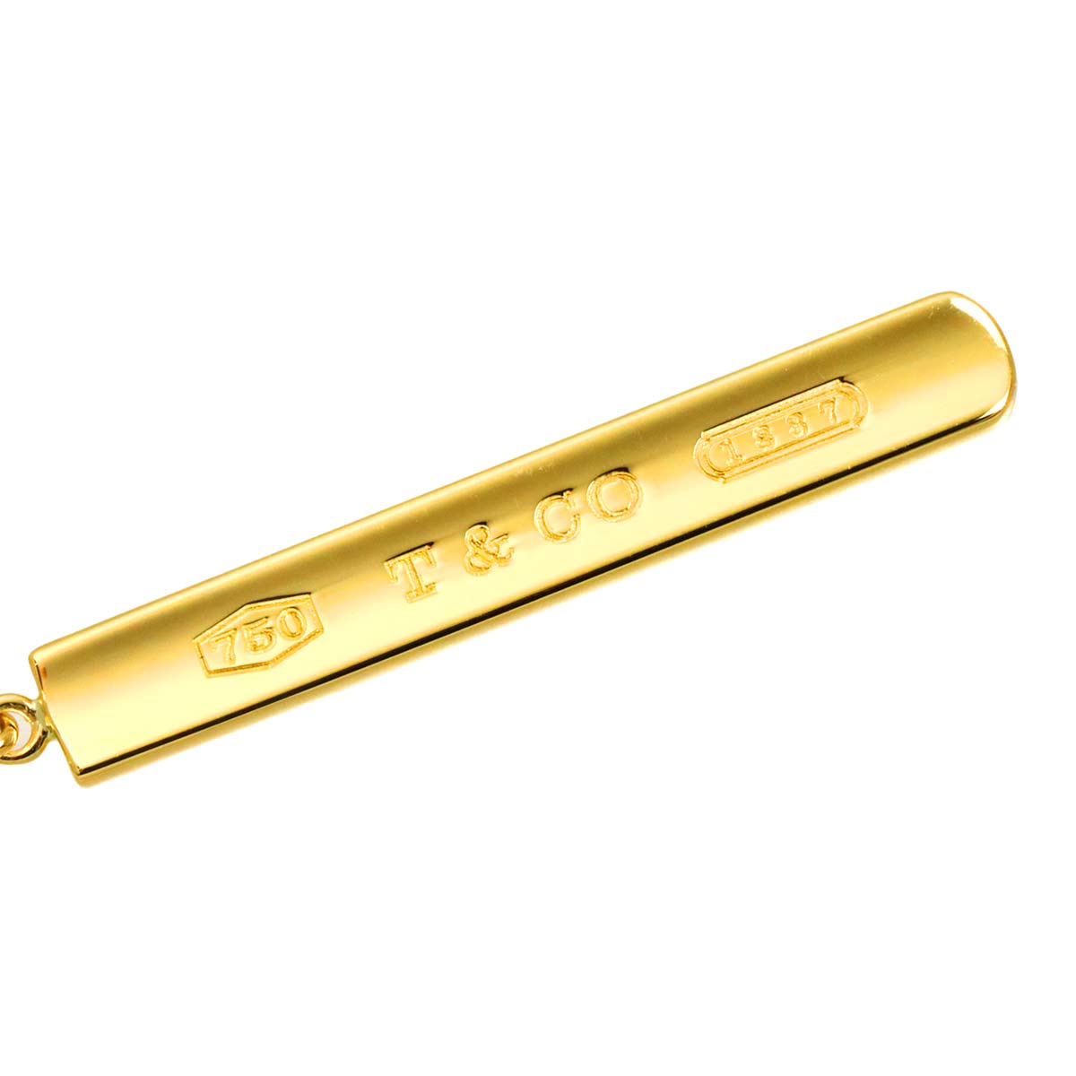 1837 Bar Drop Earrings Pierced 18K Yellow Gold 750