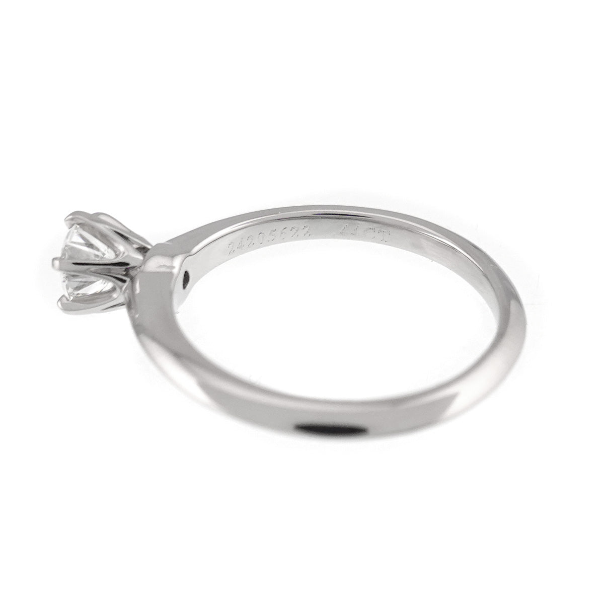 Diamond 0.44ct H/VVS2/EX Ring Pt 5.5-5.75(US)