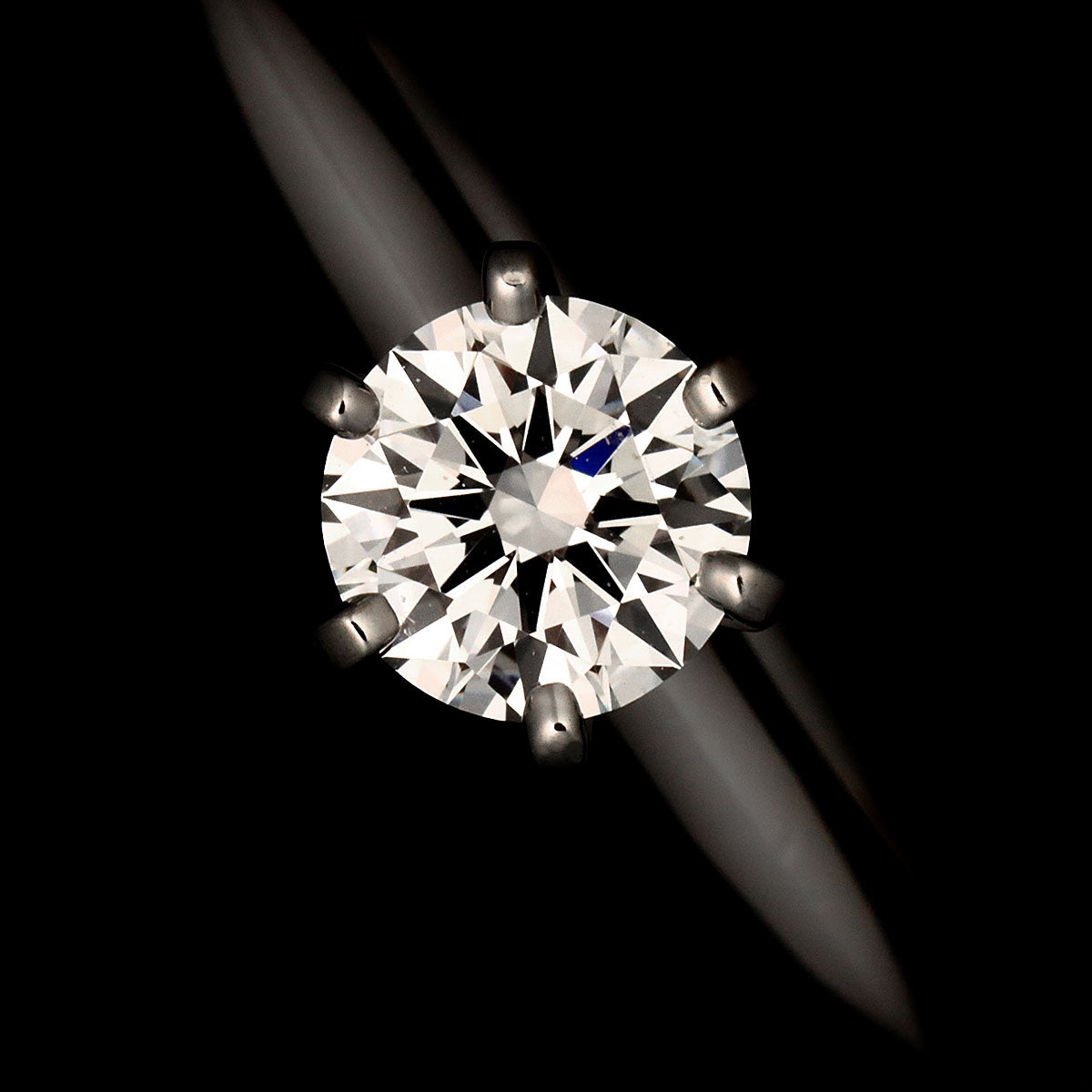 Diamond 0.44ct H/VVS2/EX Ring Pt 5.5-5.75(US)