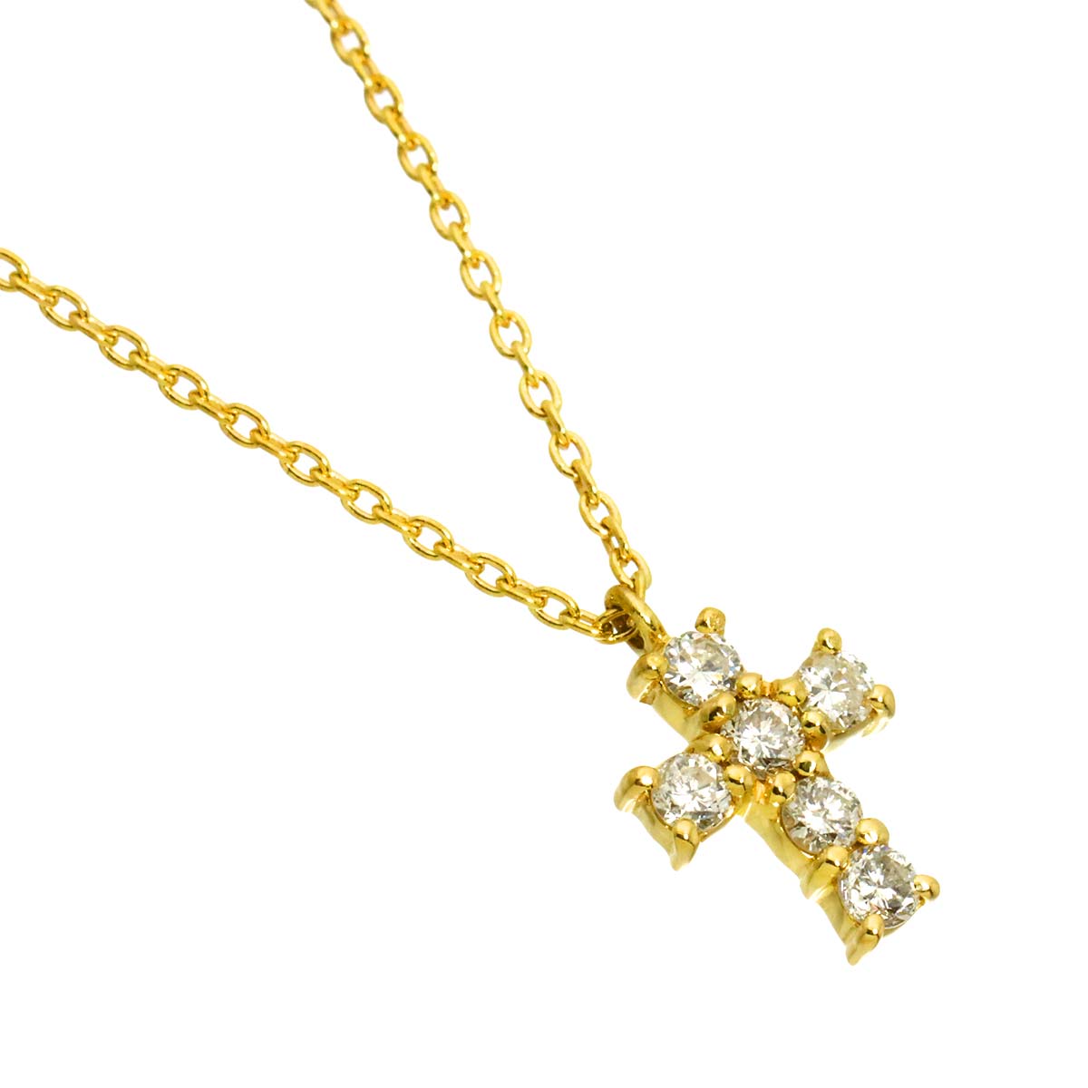 Diamond 0.18ct Necklace 18K Yellow Gold 750