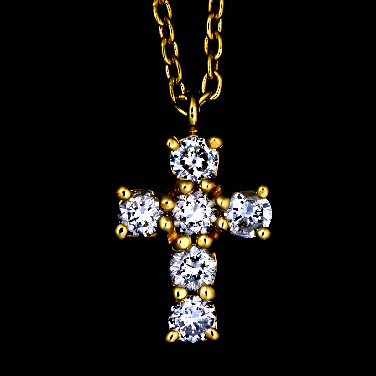 Diamond 0.18ct Necklace 18K Yellow Gold 750