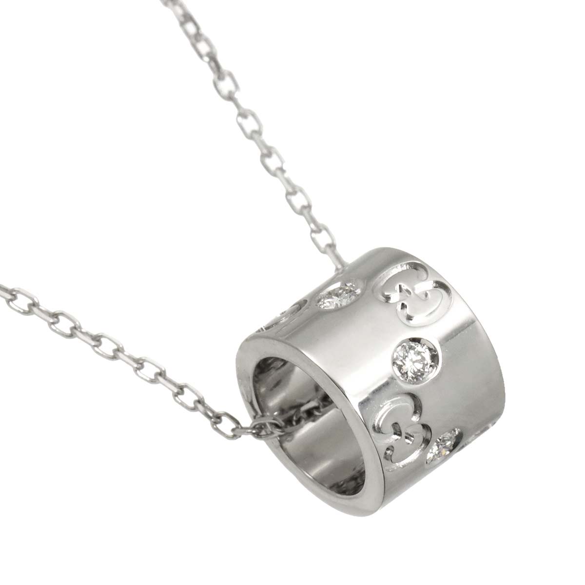 Icon Diamond Necklace 18K White Gold 750